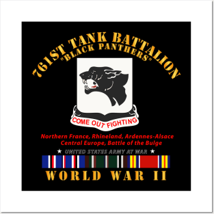 761st Tank Battalion - Black Panthers - WWII  EU SVC Posters and Art